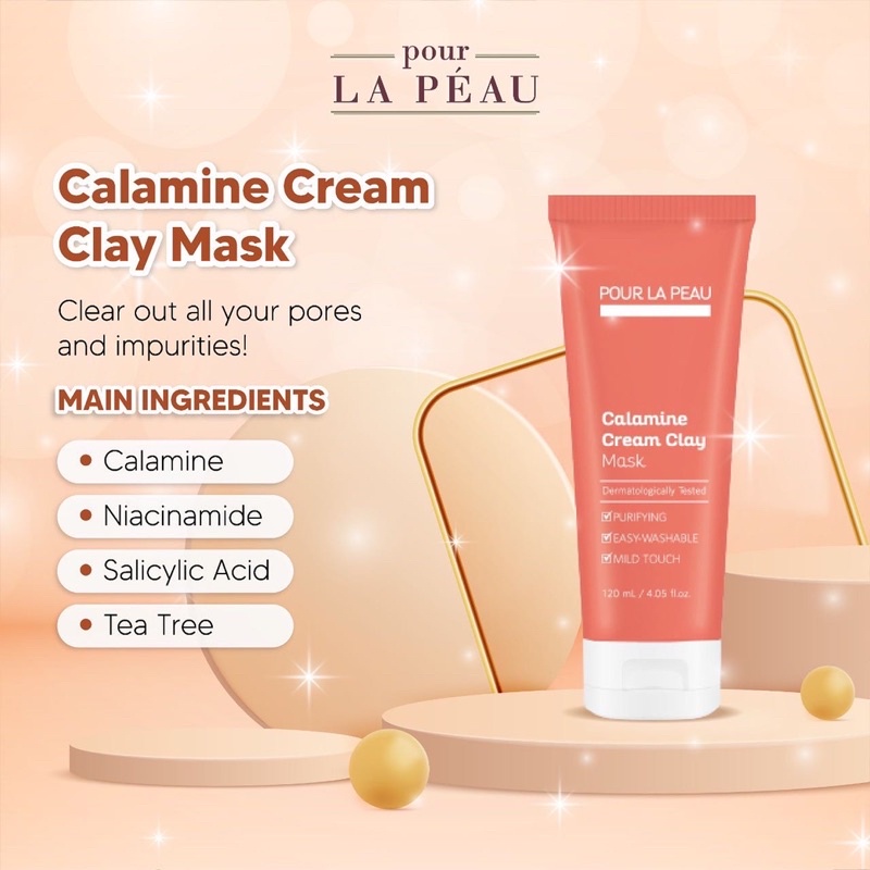 Pour La Peau Calamine Cream Clay Mask 120ML