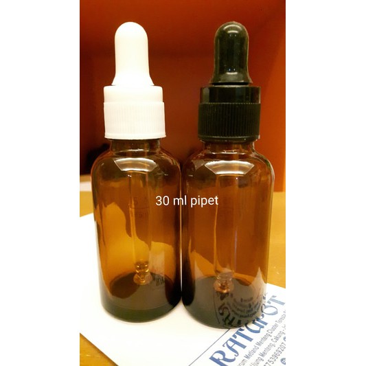 Botol 30 ml kaca coklat tebal pipet