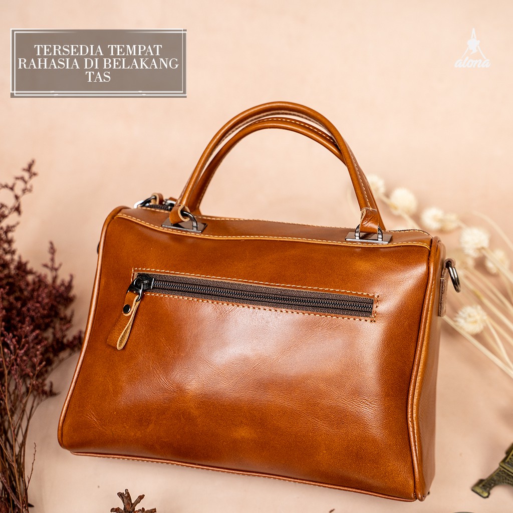 Tas Selempang Kulit Wanita Alona Hestia Sling Bag Branded Original Kulit Sapi Asli Premium by Crown Leather Crownleather Store