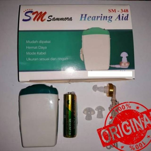 (Original) Alat Bantu dengar sammora tipe SM 348 Hearing Aid Alat bantu Dengar Dengan Kabel Jenis SM