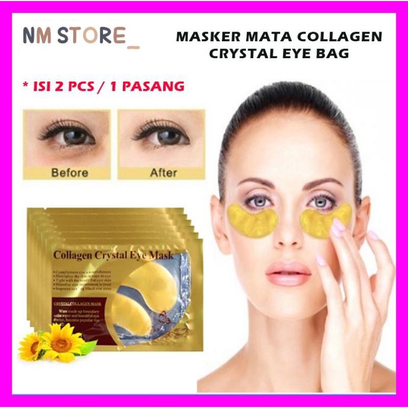 1 PASANG Masker Mata COLLAGEN CRYSTAL GOLD EYE BAG MASK EYEMASK Kantong Black Panda