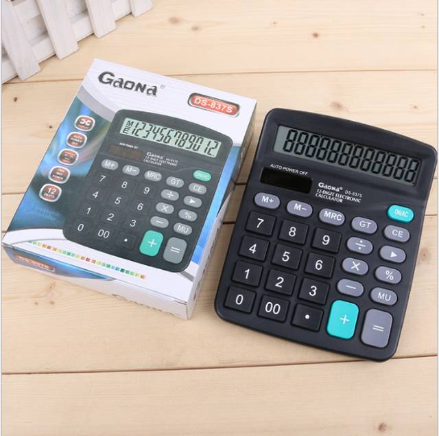 Kalkulator Energi Surya 12-Digit Electronic Calculator GAONA DS-837S