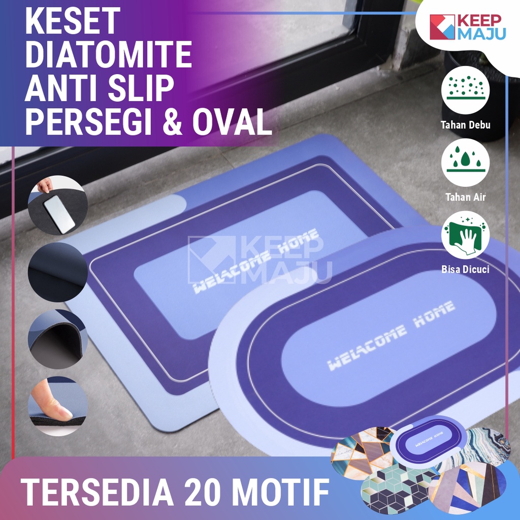 Keset Diatomite / Keset Menyerap Air /  Keset Diatomite Yang Nyerap Air / Anti Bakteri Dan Anti Slip