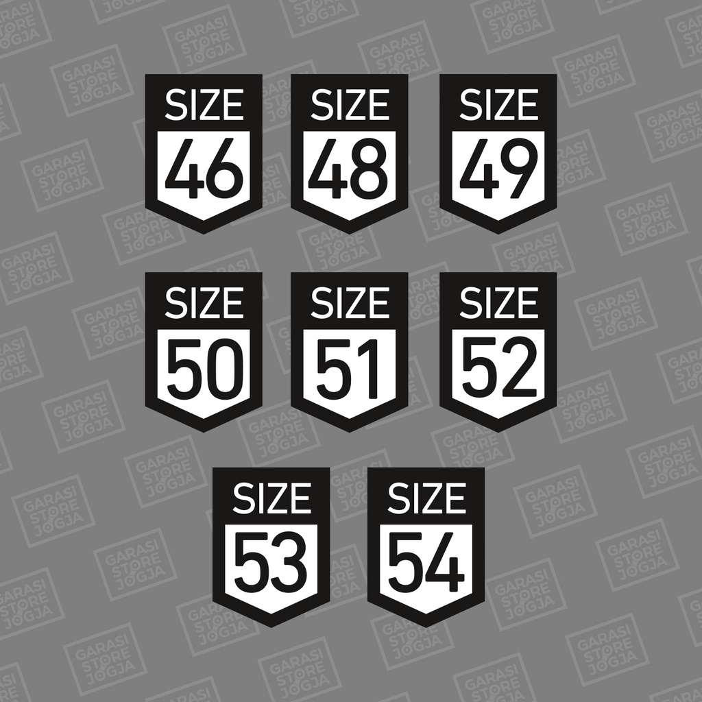 Stiker Size Frame Sepeda Angka