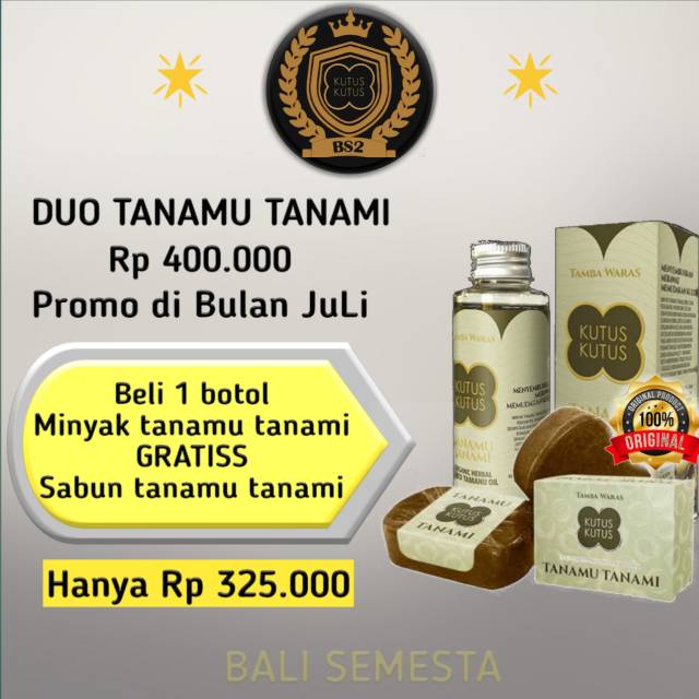 Sale Minyak Tanamu Tanami & Sabun Tanamu Tanami