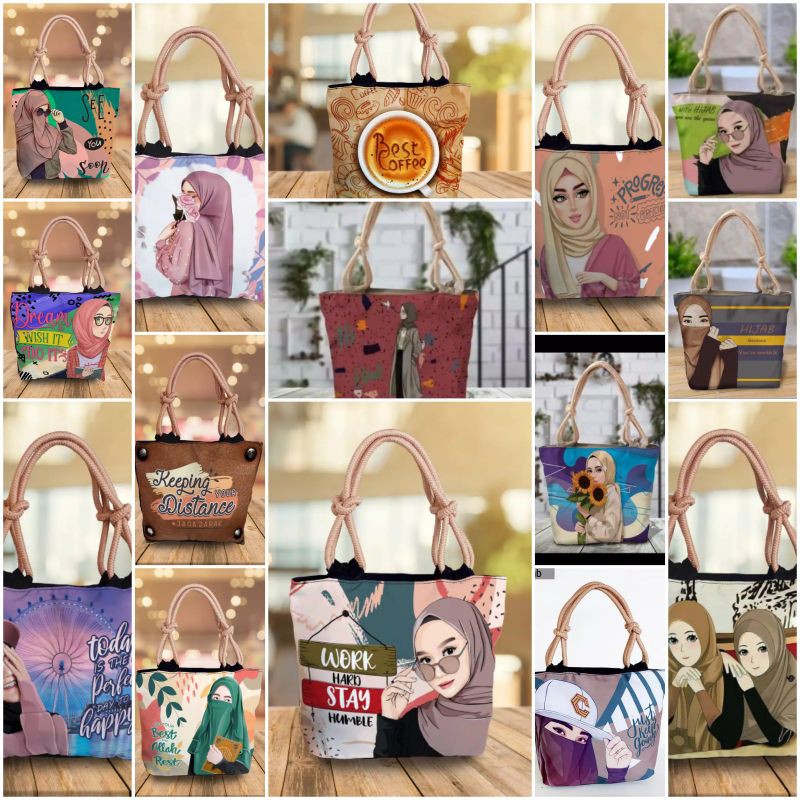 tas trendy Totebag sumbu modern