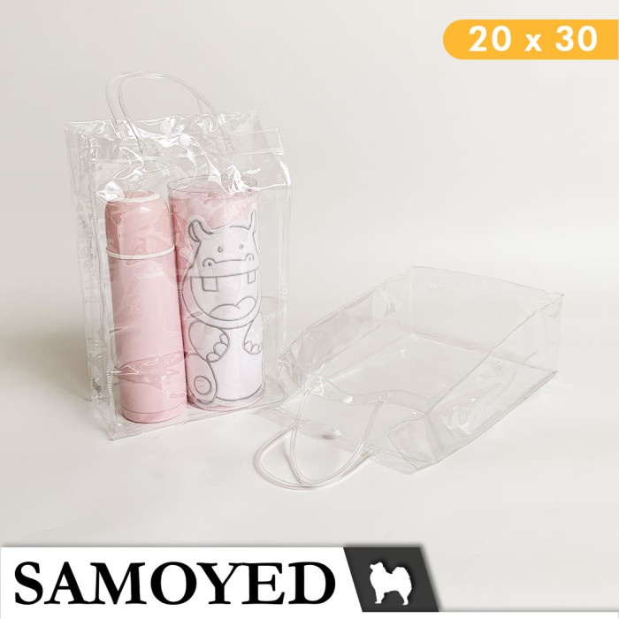 

NEW Tas Plastik Mika Transparan / Hampers / Tote Bag PVC Uk. 20 x 30 cm