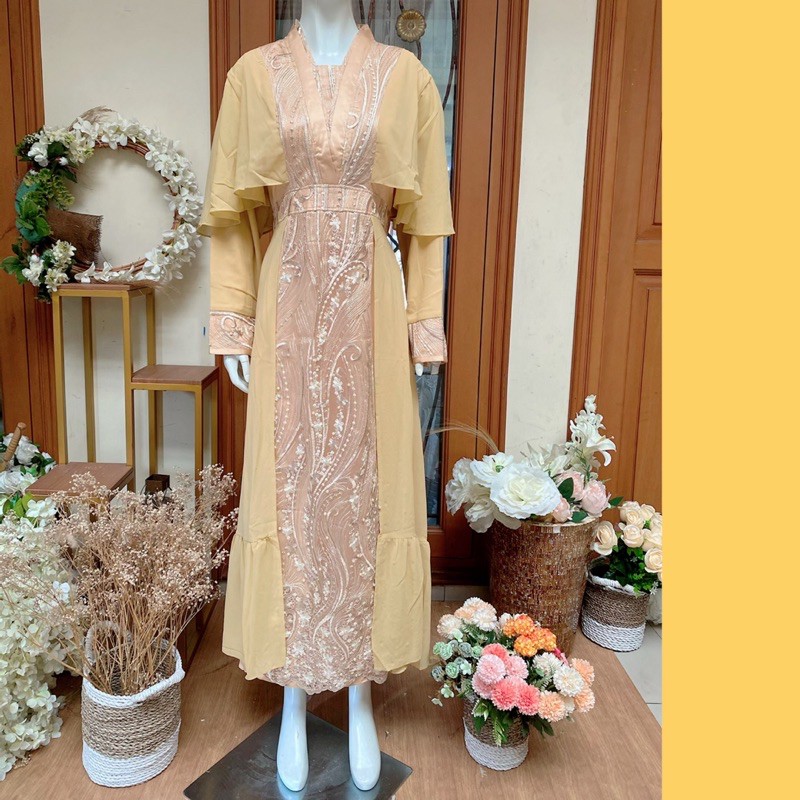 Gamis pesta jemia 090⛔️sale⛔️