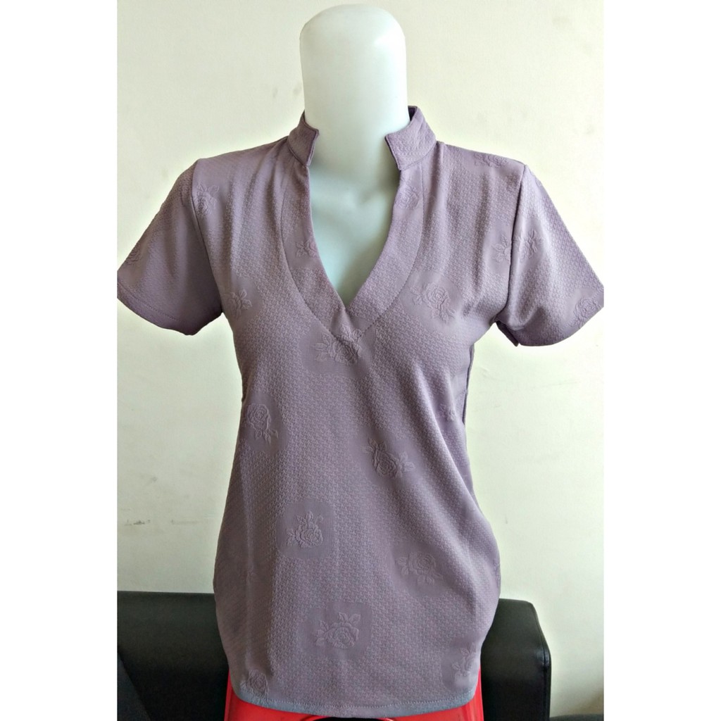 VESTITIQUEEN KAOS WANITA LEHER V NECK