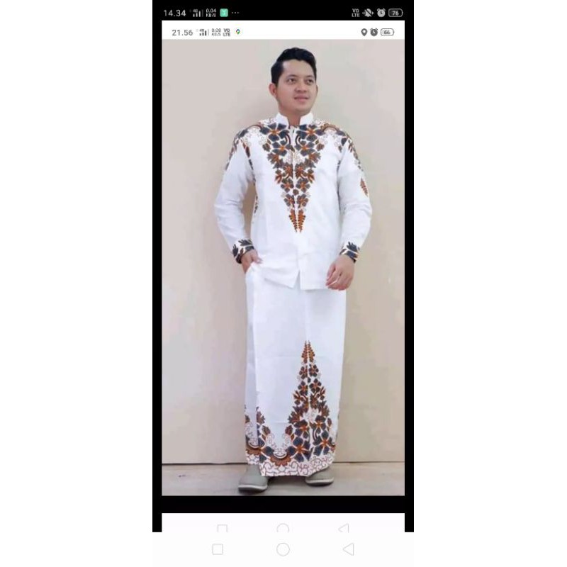 setelan sarung kemeja batik