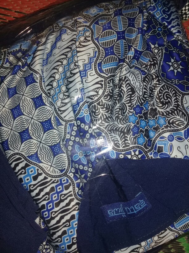 Asli Batik Semi Sutra Fitria Couple Gamis Muslim Terbaru Dress Kombinasi Batik Koko