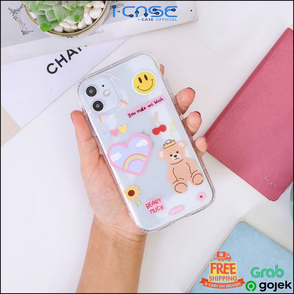 BEARY SHOCK PROOF SOFT CASE- (1) REALME VIVO OPPO IPHONE 12 11 6 7 8 X XS XR PRO MAX MINI