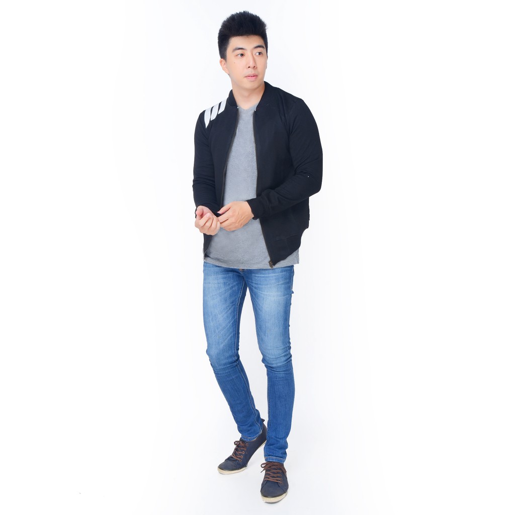 Jaket Basic Tangan panjang Pria Variasi List - XSHOP Bryen