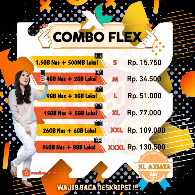 INJECT PAKET ISI ULANG DATA KUOTA XL COMBO FLEX TERMURAH