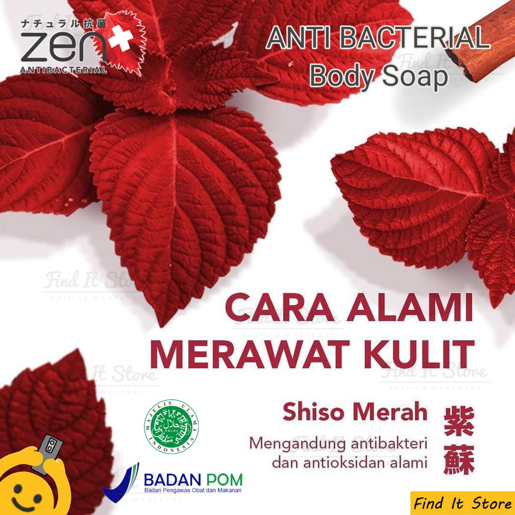 Zen Anti Bacterial Body Soap | Sabun Mandi Shiso Body Soap 80gr BPOM