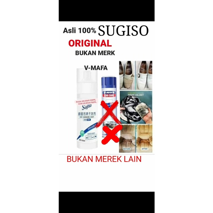 SUGISO FOAM BUSA PENGHILANG NODA SEPATU SOFA JAKET TAS - 200 ml busa