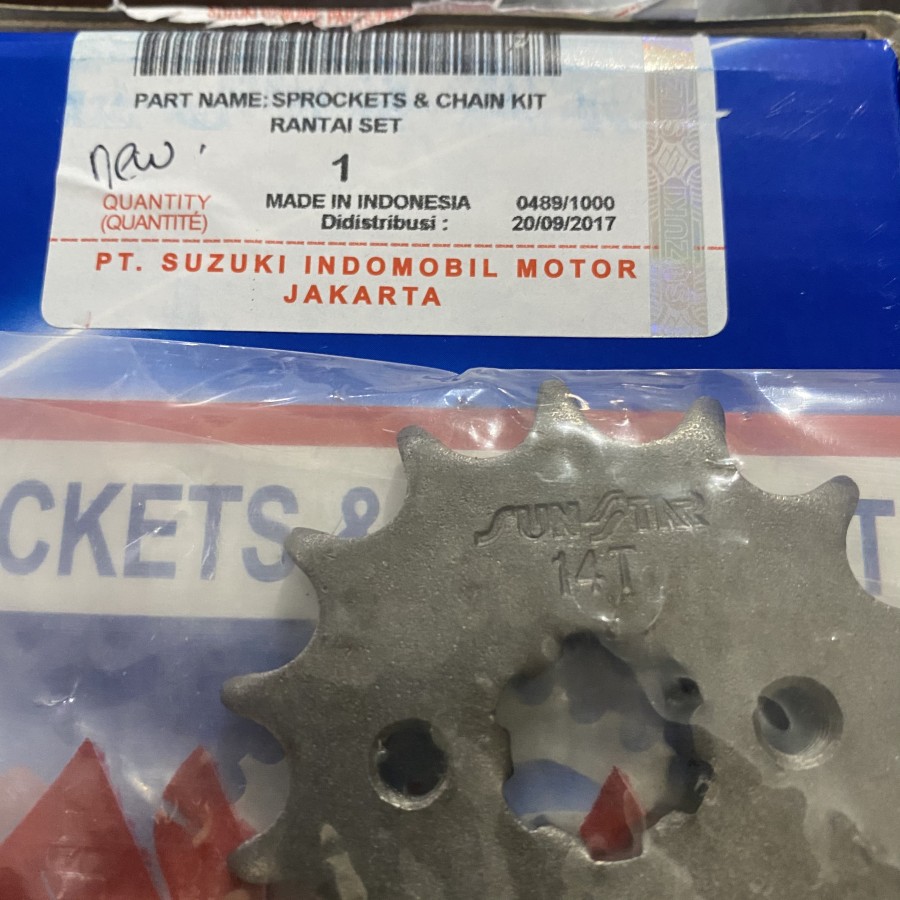 New Smash Gear Set Gearset Rantai Suzuki Motor Baru Shogun 125 Titan