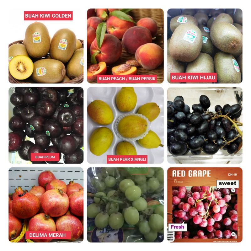 

Buah Exotic Impor Buah Peach Buah Kiwi Buah Plum Buah Persik Buah Pear Buah Anggur