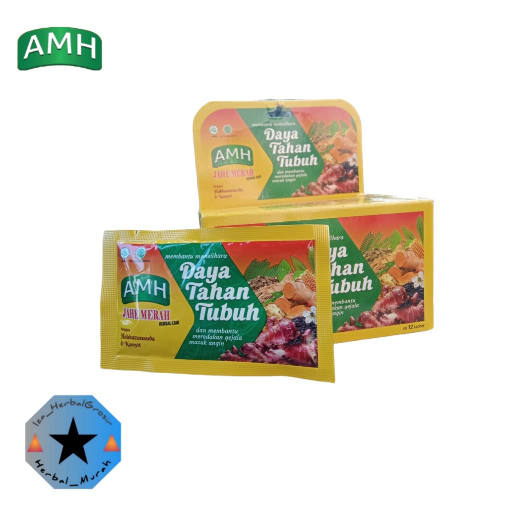 

Jahe Merah AMH Herbal Cair [Kemasan BOX isi 12 Sachet] Harga Grosir ORIGINAL TERBARU