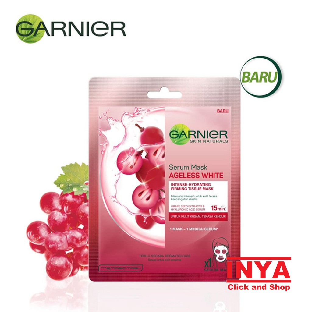 GARNIER SERUM MASK HYDRA BOMB GRAPE SEED 32gr - Masker Wajah