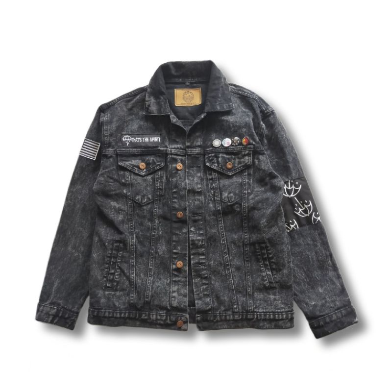Arfacloth - Denim Jacket Black Oliver - Jaket Jeans Pria
