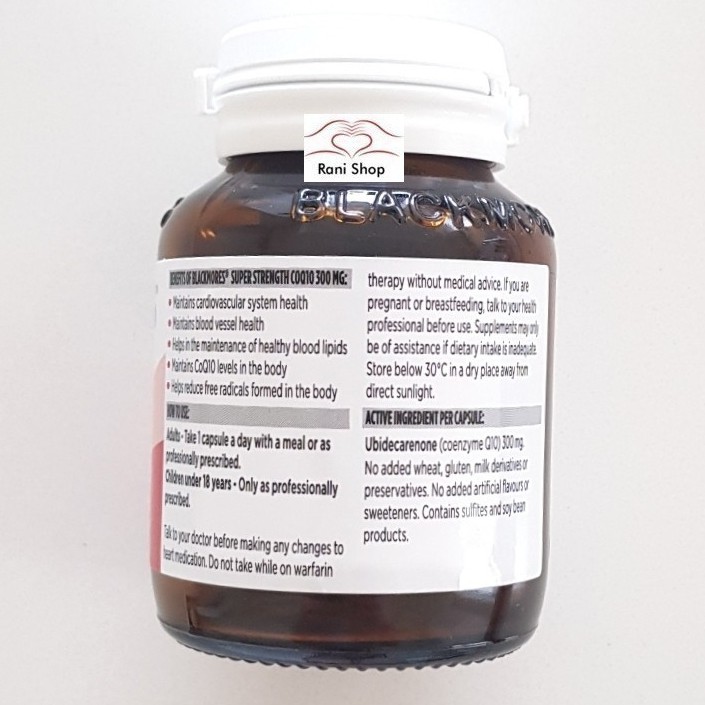 Jual Blackmores Super Strength Coq10 300Mg 30 Caps Obat Jantung Coenzyme Q10  Koenzim Co Q10 Coq 10 300 Mg Indonesia|Shopee Indonesia