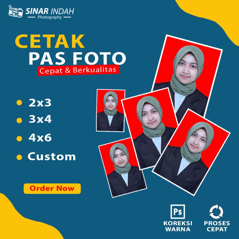 Cetak pas foto langsung jadi / cetak foto Lab