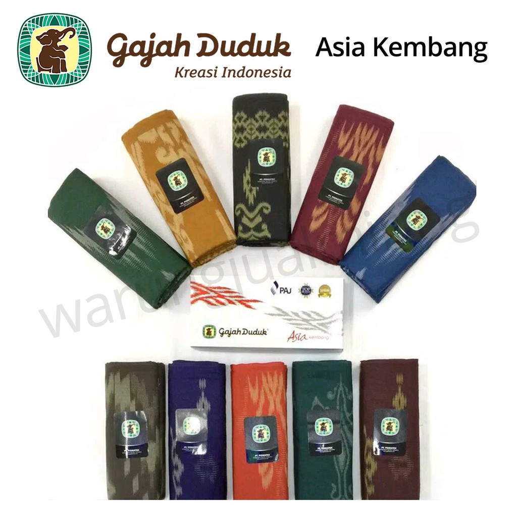 Kain Sarung Gajah Duduk Asia Kembang - Motif Bali Premium Batik Pria