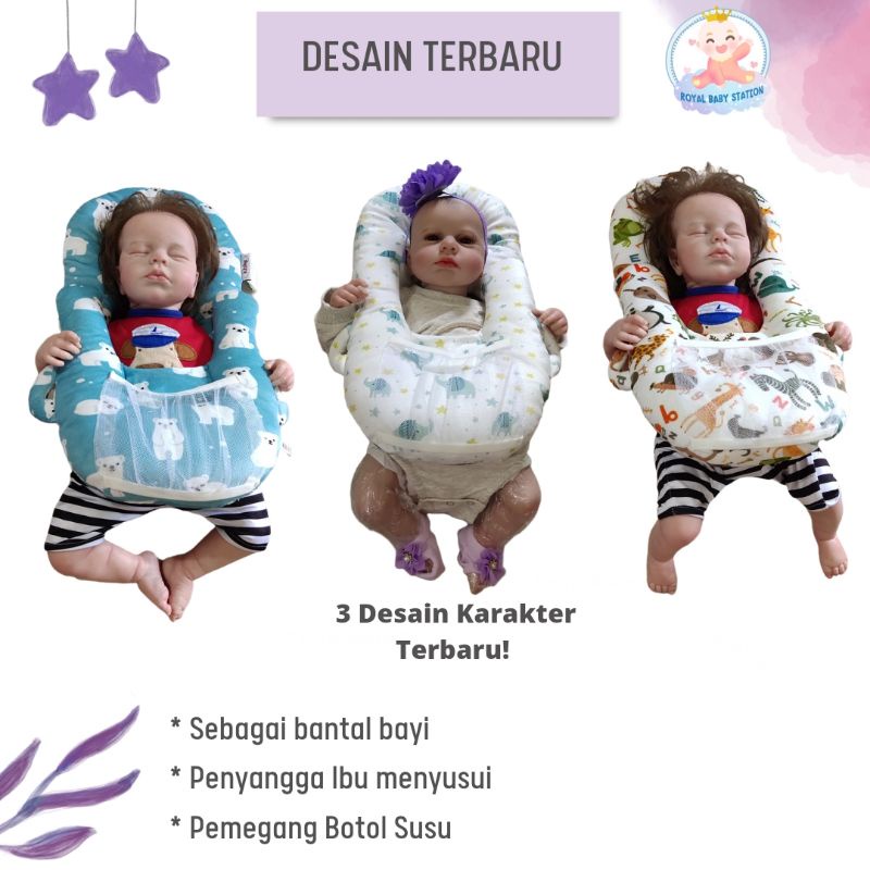 3in1 Multifungsi Original Bantal Asi Penyangga Ibu Menyusui Bayi Lebih Besar