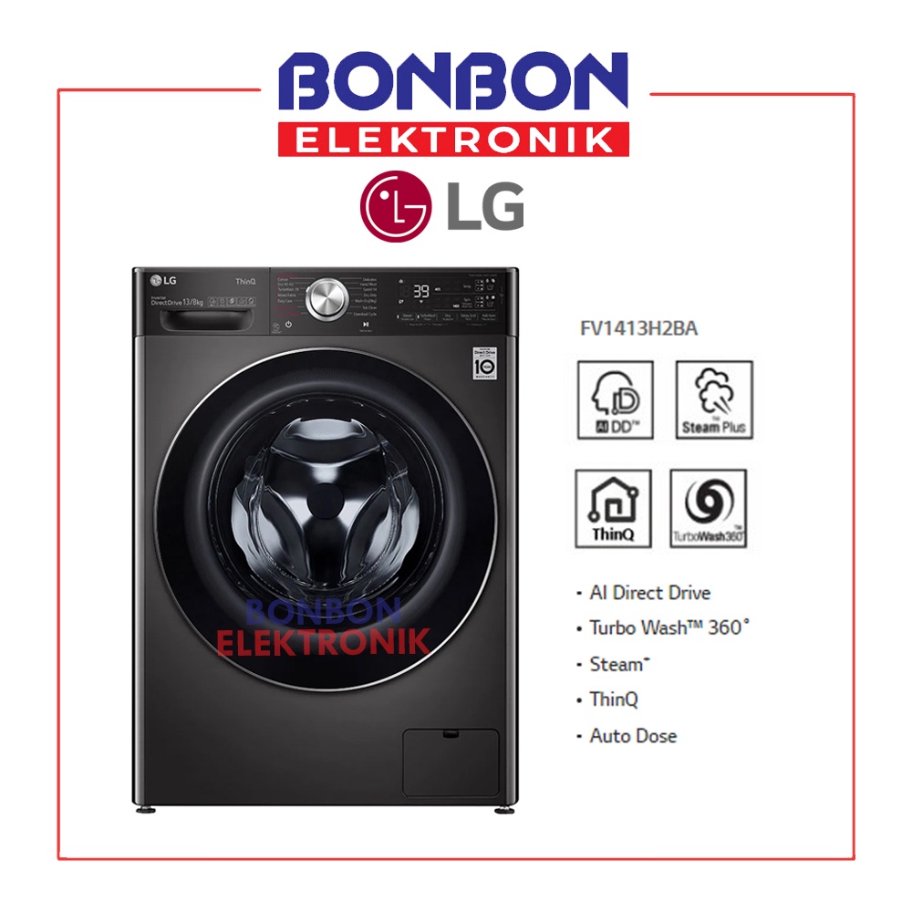 LG Mesin Cuci Front Loading 13KG Wash / 8KG Dry AI DD ThinQ Inverter