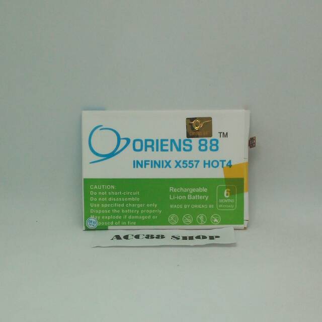Baterai Batre Battery Double Power Infinix Hot 4X557 OR88/Oriens88