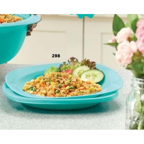 Blossom Plate (4) Blue Biru Piring Tupperware Alat Makan Minum Original