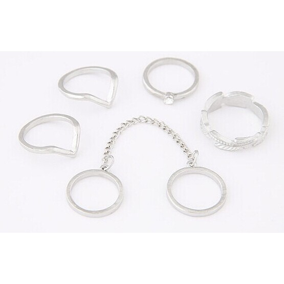 6pcs/Ring Set/SIX Kits of Female Joint Rings / Tail Rings Cincin