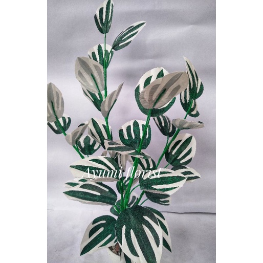 bunga keladi handmade dari plastik kresek, bungahias bungapalsu free pot, ukuran jumbo prakarya