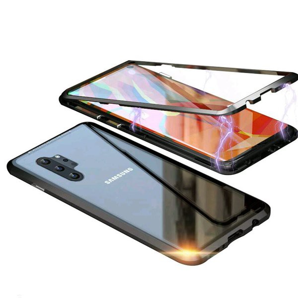 NOTE 10 NOTE 10+ Casing Samsung Slim Magnetic Glass Coverage  VIVO S1 Case Handphone Slim Glass Magnetic Coverage