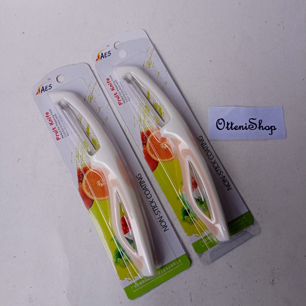 Peeler alat pengupas kulit buah buahan dan sayur sayuran merk AES - Fruit knife berkualitas praktis 