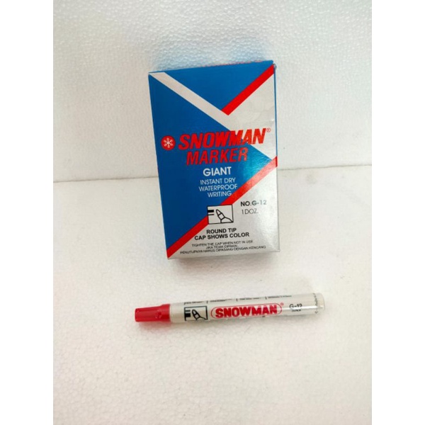

Snowman Marker Giant G-12 Merah 1 lusin