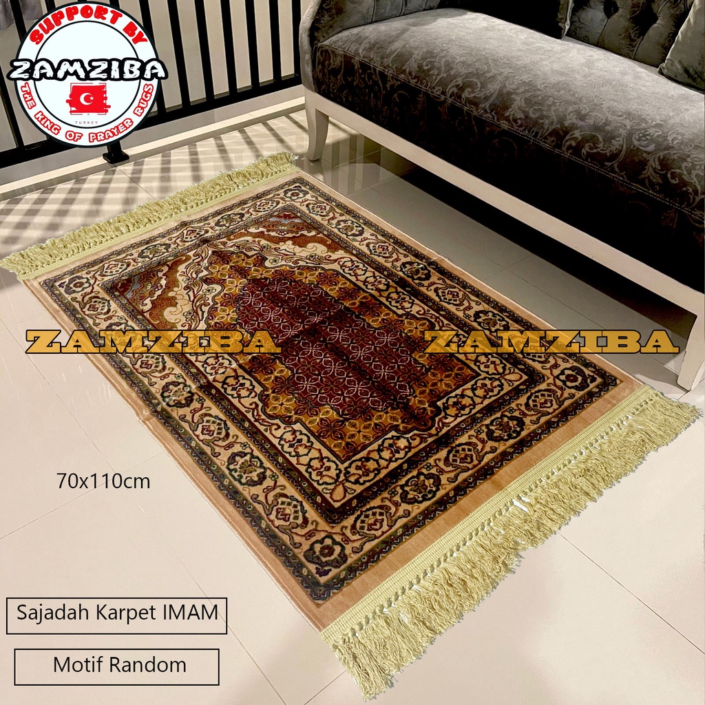 Sajadah Mada Karpet Tebal 3mm Super Premium Ukuran 70x110cm Sejadah Zamziba