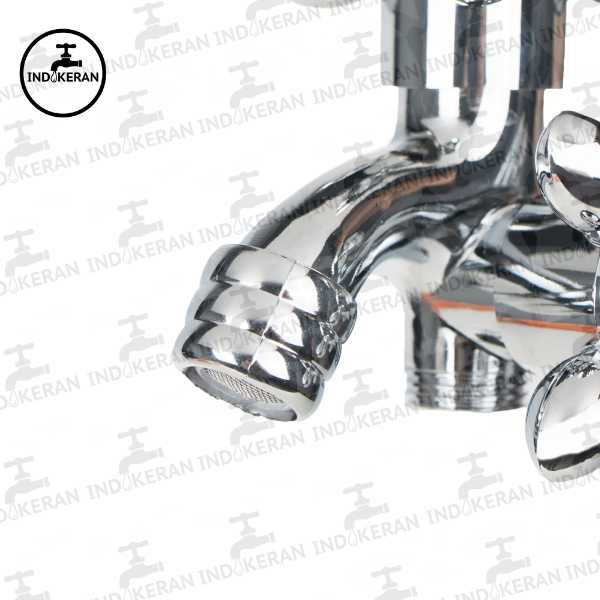 INDOKERAN - Kran Shower Mandi Cabang - Chrome - 1/2 Inch - High Quality