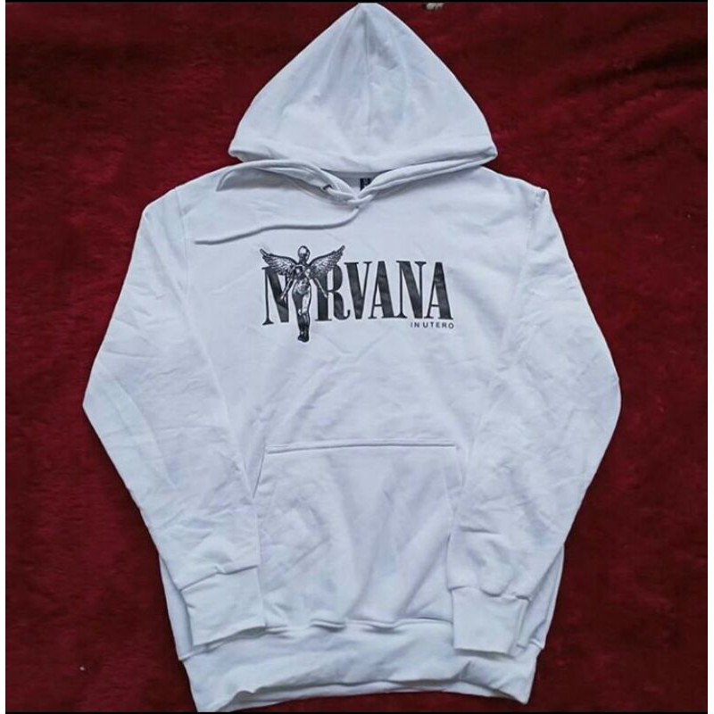 Hoodie H&M - NIRVANA WHITE