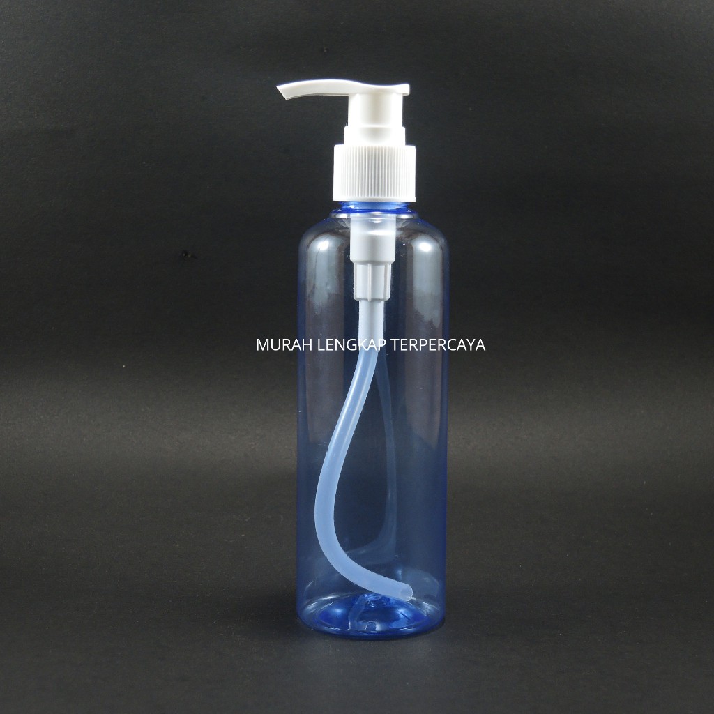 BOTOL PUMP 250 ML BIRU TUTUP PUTIH