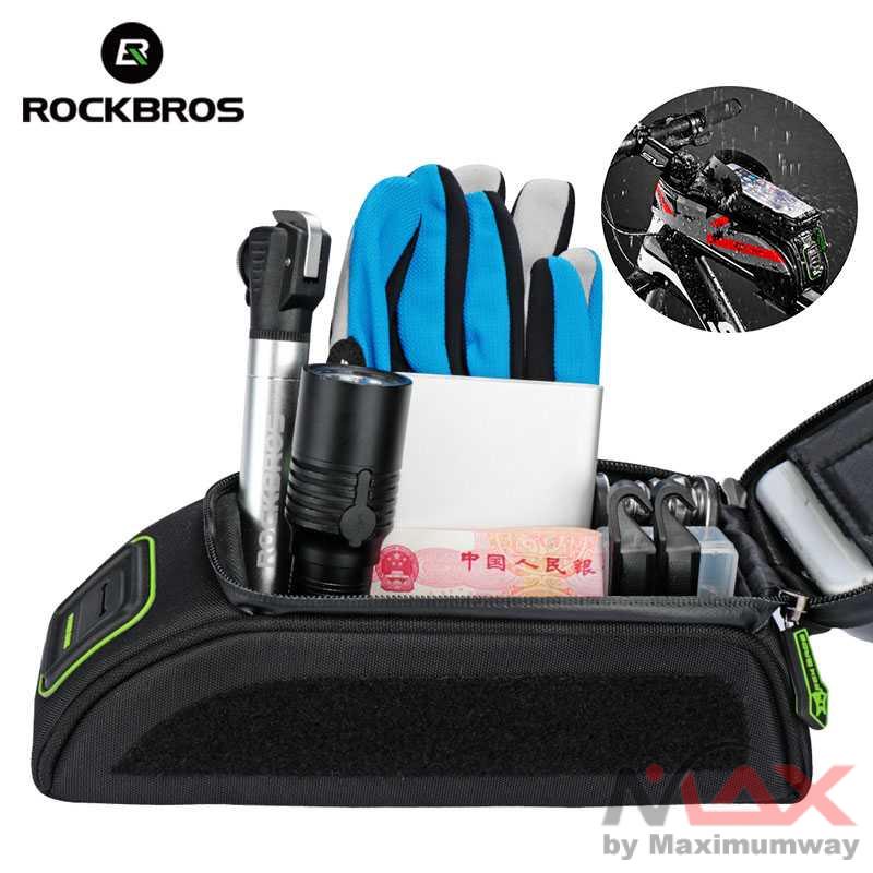 Rockbros Tas Barang Sepeda Smartphone Bag Touch Screen 6 Inch - 021 Warna Hitam