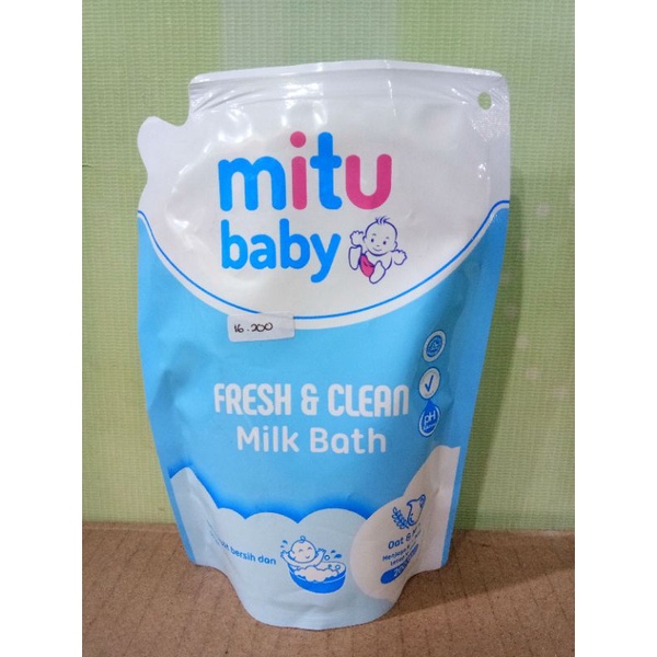 MITU BABY FRESH &amp; CLEAN MILK BATH OAT&amp;MILK, SABUN 2IN1 HONEY&amp;MILK 200ML