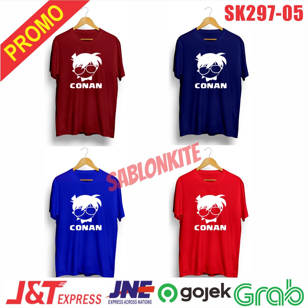 MURAH!!! KAOS BAJU CONAN CUTTING SK297 BAHAN COMBED 30S