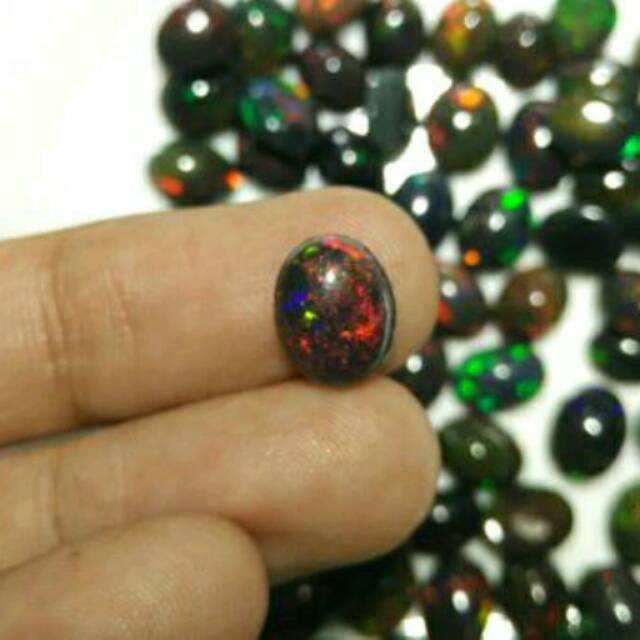 Natural Batu kalimaya asli Original black opal australi