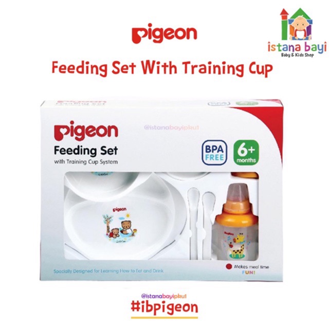 Pigeon Feeding Set  With Training Cup System - Set perlengkapan makan anak