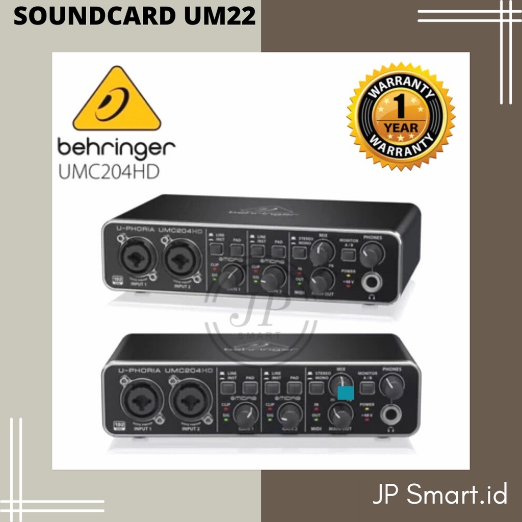 BEHRINGER Audio Interface UM22 UMC202HD UMC204HD Soundcard Recording - UMC202HD