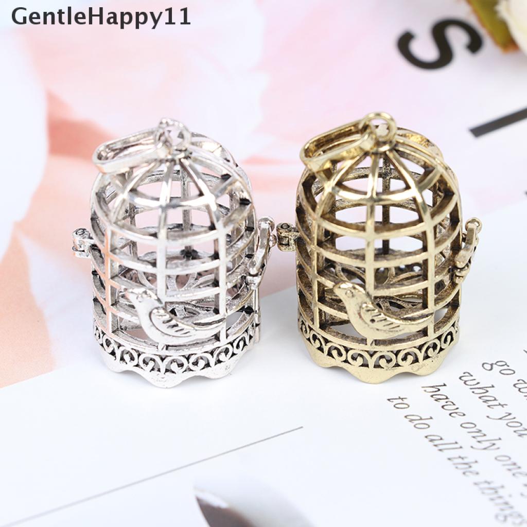 Gentlehappy Mainan Miniatur Kandang Burung Bahan metal Skala 1: 12 Untuk Dekorasi Rumah Boneka