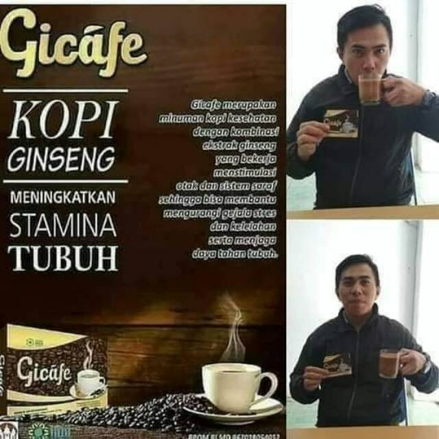 

KOPI GICAFE ( Kopi gingseng kesehatan bpom halal )