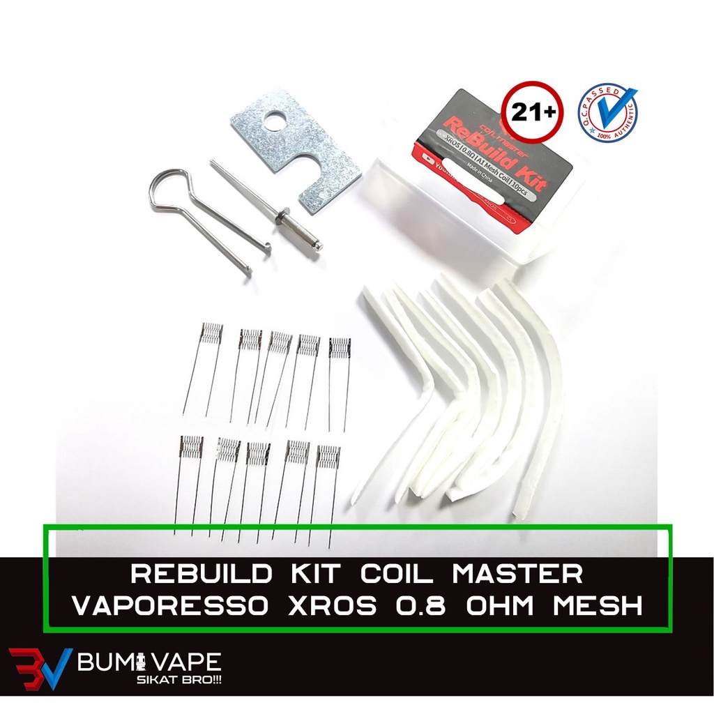 RBK 0.8 MESH FOR XROS / CALIBURN G / KOKO PRIME | REBUILD KIT COIL MASTER ORIGINAL